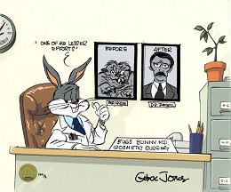 Rabbit-Plasty by Chuck Jones Image is watermarked for copyright protection and is not present on the actual art work.