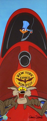Zip And Snort by Chuck Jones Image is watermarked for copyright protection and is not present on the actual art work.