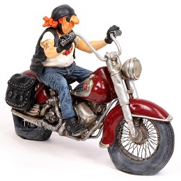 The Biker The Motorbike by Guillermo Forchino Image is watermarked for copyright protection and is not present on the actual art work.
