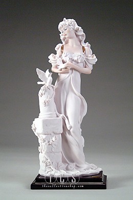 Lady With Doves by Giuseppe Armani Image is watermarked for copyright protection and is not present on the actual art work.