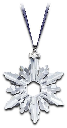 1998 Swarovski Snowflake Ornament by Swarovski Crystal Image is watermarked for copyright protection and is not present on the actual art work.