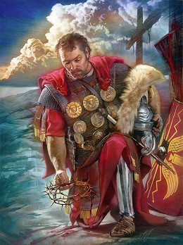 The Roman Centurion Studio Canvas Gicl�e by Nathan Greene Image is watermarked for copyright protection and is not present on the actual art work.