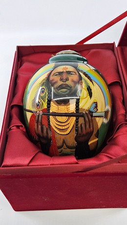 Indian Paint Brush Neqwa Ornament by Thomas Blackshear Neqwa Image is watermarked for copyright protection and is not present on the actual art work.