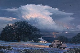 HILL COUNTRY HOMECOMING by William Phillips Image is watermarked for copyright protection and is not present on the actual art work.