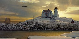 CAPE NEDDICK DAWN by William Phillips Image is watermarked for copyright protection and is not present on the actual art work.