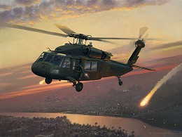 Returning Fire by William Phillips Image is watermarked for copyright protection and is not present on the actual art work.