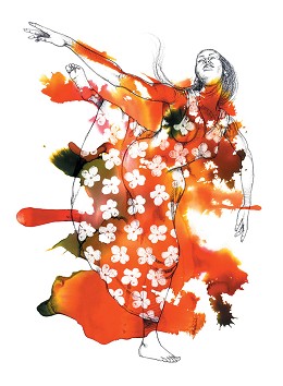 BLOOMING BEAUTY by Larry Poncho Brown Image is watermarked for copyright protection and is not present on the actual art work.