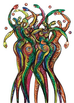 All For One Giclee by Charles Bibbs Image is watermarked for copyright protection and is not present on the actual art work.