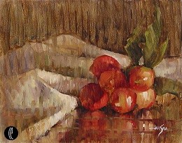 Radishes by Jan Saia Image is watermarked for copyright protection and is not present on the actual art work.