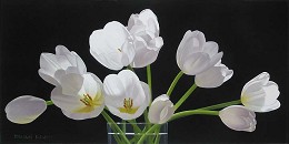 Twelve Tulips by Brian Davis Image is watermarked for copyright protection and is not present on the actual art work.