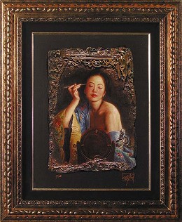 Painted Eyebrow Chiarograph on Paper by George Tsui Image is watermarked for copyright protection and is not present on the actual art work.