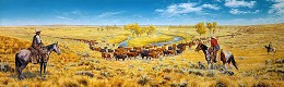 Nothn like the Feeln of Riden a Fine Horse MUSEUM EDITION ON by Bob Coronato Image is watermarked for copyright protection and is not present on the actual art work.