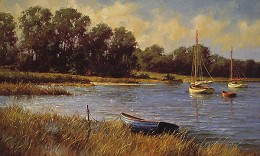 Nantucket Morning by Don Demers Image is watermarked for copyright protection and is not present on the actual art work.