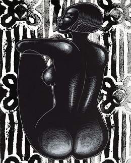 Dark And Lovely by Larry Poncho Brown Image is watermarked for copyright protection and is not present on the actual art work.