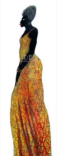 Ebony Series 1 -  A P/remarque by Charles Bibbs Image is watermarked for copyright protection and is not present on the actual art work.