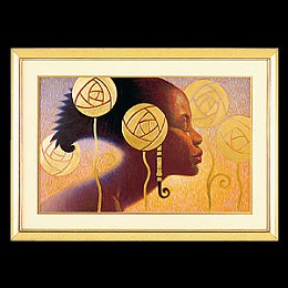 Ebony Visions Print Lithograph Unframed by Ebony Visions Image is watermarked for copyright protection and is not present on the actual art work.