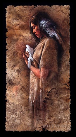 Embracing Peace by Lee Bogle Image is watermarked for copyright protection and is not present on the actual art work.