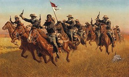 BUFFALO SOLDIERS by Frank McCarthy Image is watermarked for copyright protection and is not present on the actual art work.