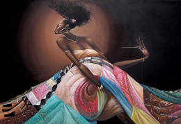 Dream Weaver by Frank Morrison Image is watermarked for copyright protection and is not present on the actual art work.