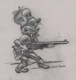 Elmer Fudd by Chuck Jones Image is watermarked for copyright protection and is not present on the actual art work.