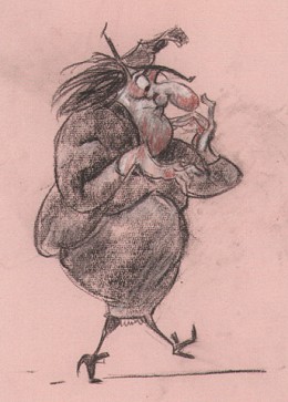 Witch Hazel by Chuck Jones Image is watermarked for copyright protection and is not present on the actual art work.