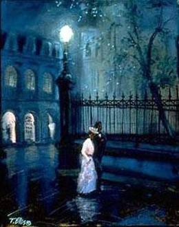 Midnight Stroll by Ted Ellis Image is watermarked for copyright protection and is not present on the actual art work.