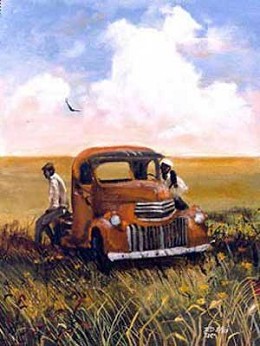 BreakTime by Ted Ellis Image is watermarked for copyright protection and is not present on the actual art work.