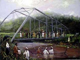 Born By The River by Ted Ellis Image is watermarked for copyright protection and is not present on the actual art work.