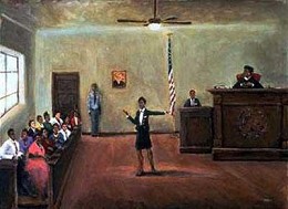 Equal Justice by Ted Ellis Image is watermarked for copyright protection and is not present on the actual art work.