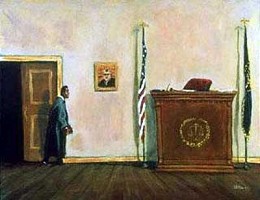 Here Comes The Judge by Ted Ellis Image is watermarked for copyright protection and is not present on the actual art work.