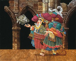 Levi Levitates A Stone Fish Limited Edition Print by James Christensen Image is watermarked for copyright protection and is not present on the actual art work.