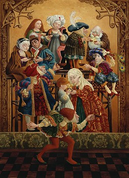 Sharing Our Light by James Christensen Image is watermarked for copyright protection and is not present on the actual art work.