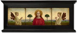 Madonna With Two Angels Framed by James Christensen Image is watermarked for copyright protection and is not present on the actual art work.
