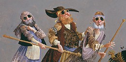 The Blind Leading the Blind by James Christensen Image is watermarked for copyright protection and is not present on the actual art work.