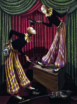 Entertainers Soft Shoe Sergraph by John Holyfield Image is watermarked for copyright protection and is not present on the actual art work.
