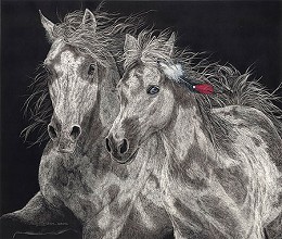 THE RESISTERS by Judy Larson Image is watermarked for copyright protection and is not present on the actual art work.