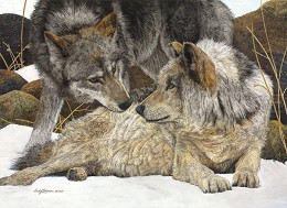 The Alphas by Judy Larson Image is watermarked for copyright protection and is not present on the actual art work.
