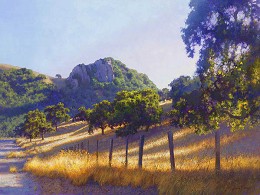 Pacheco Pass by June Carey Image is watermarked for copyright protection and is not present on the actual art work.