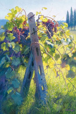 Imported Vines by June Carey Image is watermarked for copyright protection and is not present on the actual art work.