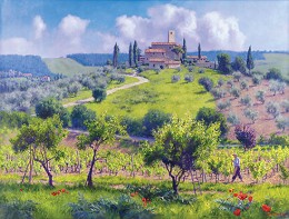 Primavera by June Carey Image is watermarked for copyright protection and is not present on the actual art work.