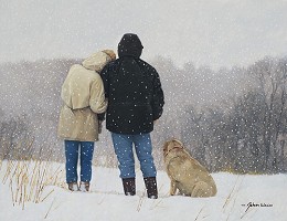 Tender Moments by John Weiss Image is watermarked for copyright protection and is not present on the actual art work.