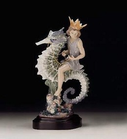 Prince Of The Sea by Lladro Image is watermarked for copyright protection and is not present on the actual art work.