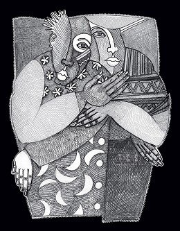 Being With You by Charles Bibbs Image is watermarked for copyright protection and is not present on the actual art work.