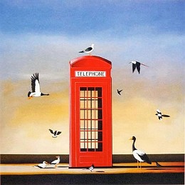 The Bird Call by Robert Deyber Image is watermarked for copyright protection and is not present on the actual art work.