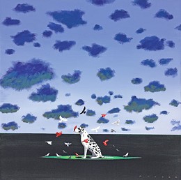 The Bird Dog by Robert Deyber Image is watermarked for copyright protection and is not present on the actual art work.