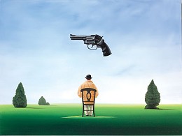 Under The Gun by Robert Deyber Image is watermarked for copyright protection and is not present on the actual art work.
