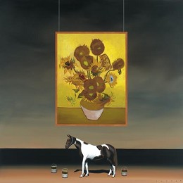 Paint Horse Van Gogh by Robert Deyber Image is watermarked for copyright protection and is not present on the actual art work.