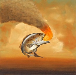 Like A Fish Out Of Water by Robert Deyber Image is watermarked for copyright protection and is not present on the actual art work.