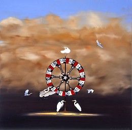 Fowl Play by Robert Deyber Image is watermarked for copyright protection and is not present on the actual art work.