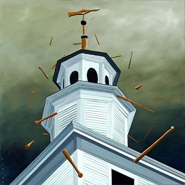 Bats In The Belfry by Robert Deyber Image is watermarked for copyright protection and is not present on the actual art work.
